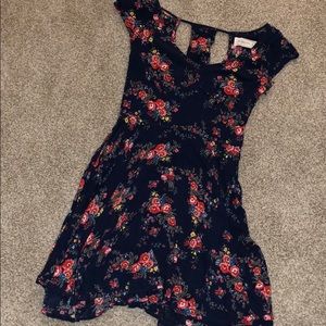 Navy floral dress